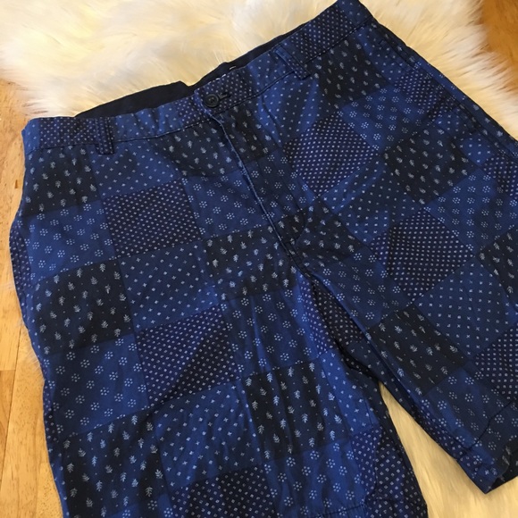 Chaps Shorts Chaps Navy Blue Patchwork Shorts 34 Poshmark